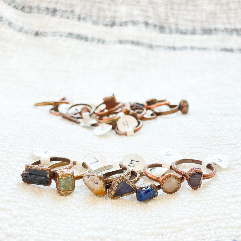 Amethyst Electroform Rings