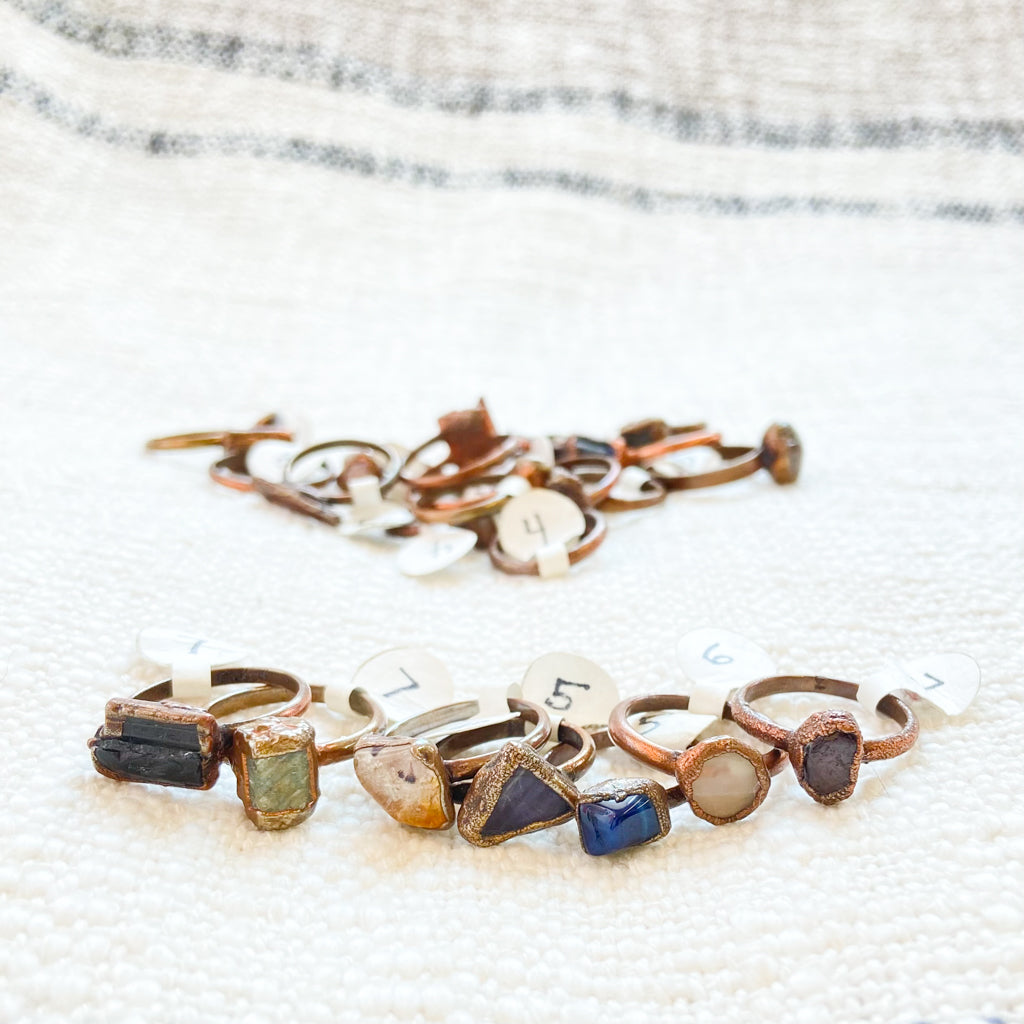 Blue Kyanite Electroform Rings