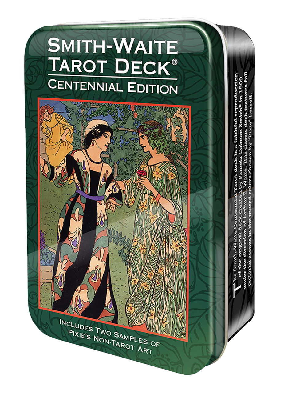 Smith-Waite Centennial Tarot Deck in a Tin (Pocket Sized) – Circle Smith-Waite Centennial Tarot Deck in a Tin (Pocket Sized) – Circle