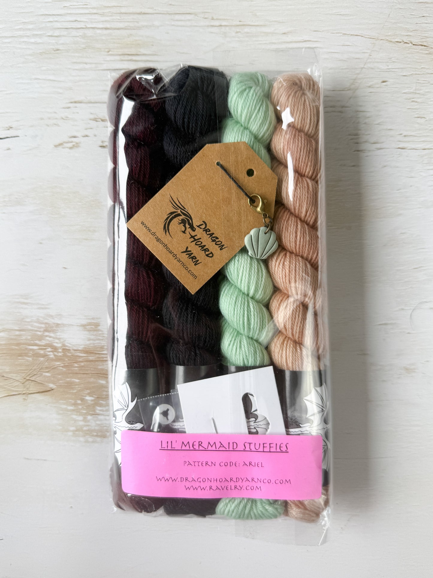 LiL' Mermaid Stuffie Mini Skein Set by Dragon Hoard Yarn