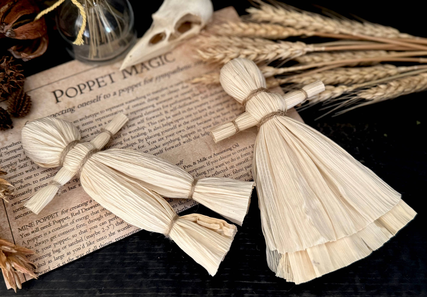 Poppet Ritual Set / Corn Husk Folk Doll Kit