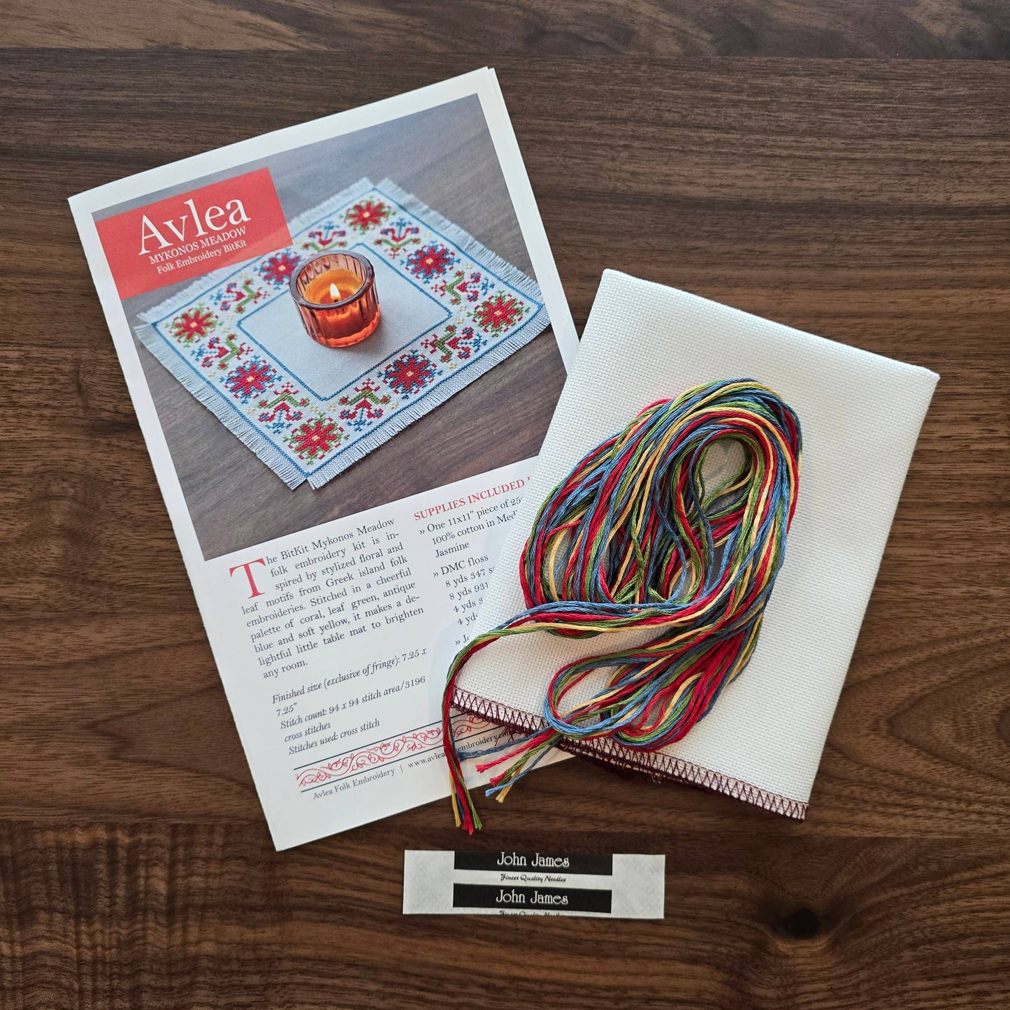 BitKit Mykonos Meadow Cross Stitch Kit