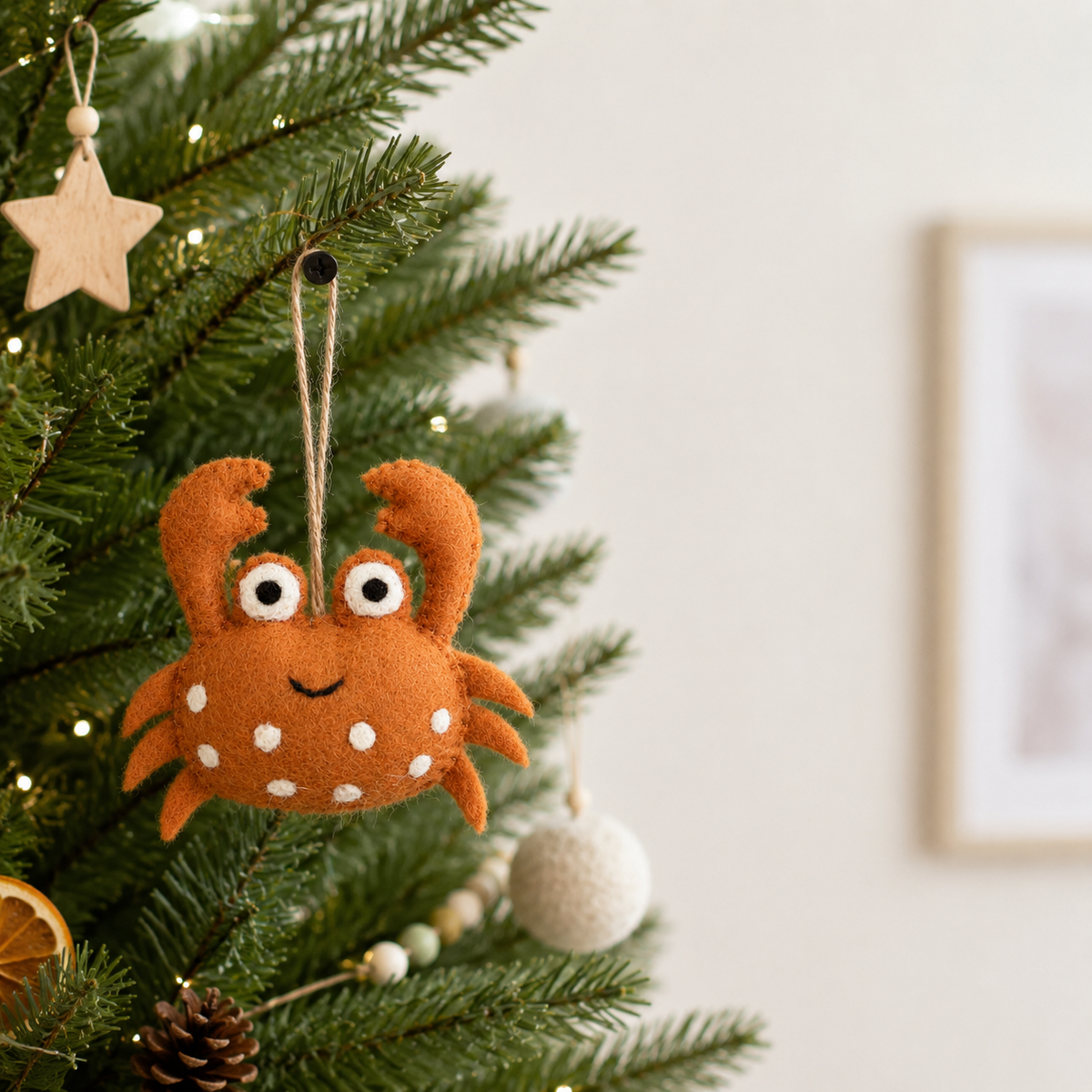 Felt Crab Ornament