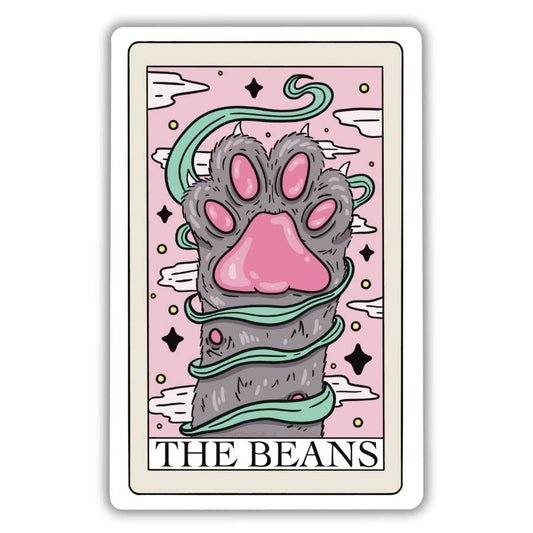 The Beans Cat Tarot Card Vinyl Sticker: Loose Sticker