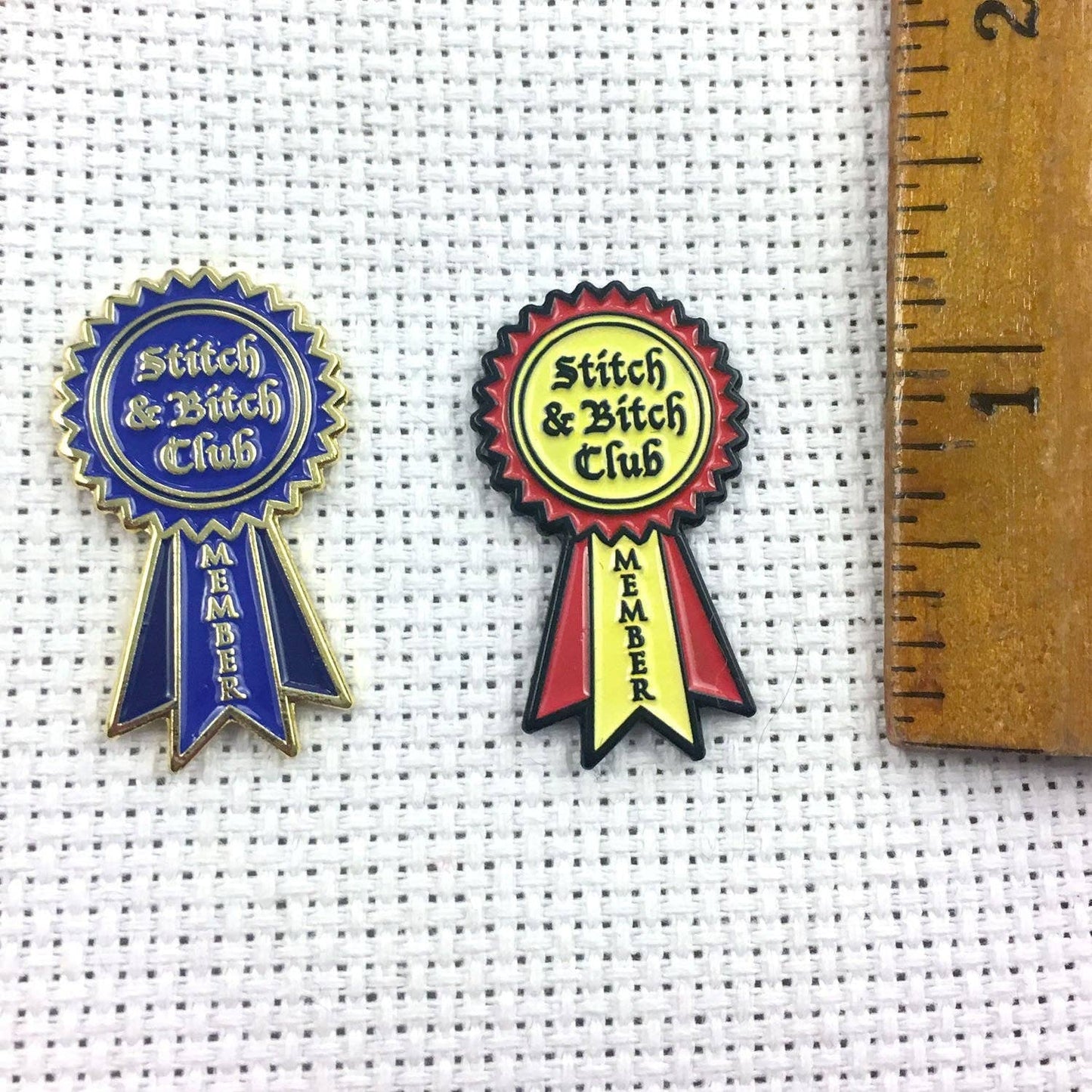Stitch and Bitch Club Member Enamel Pin or Needle Minder
