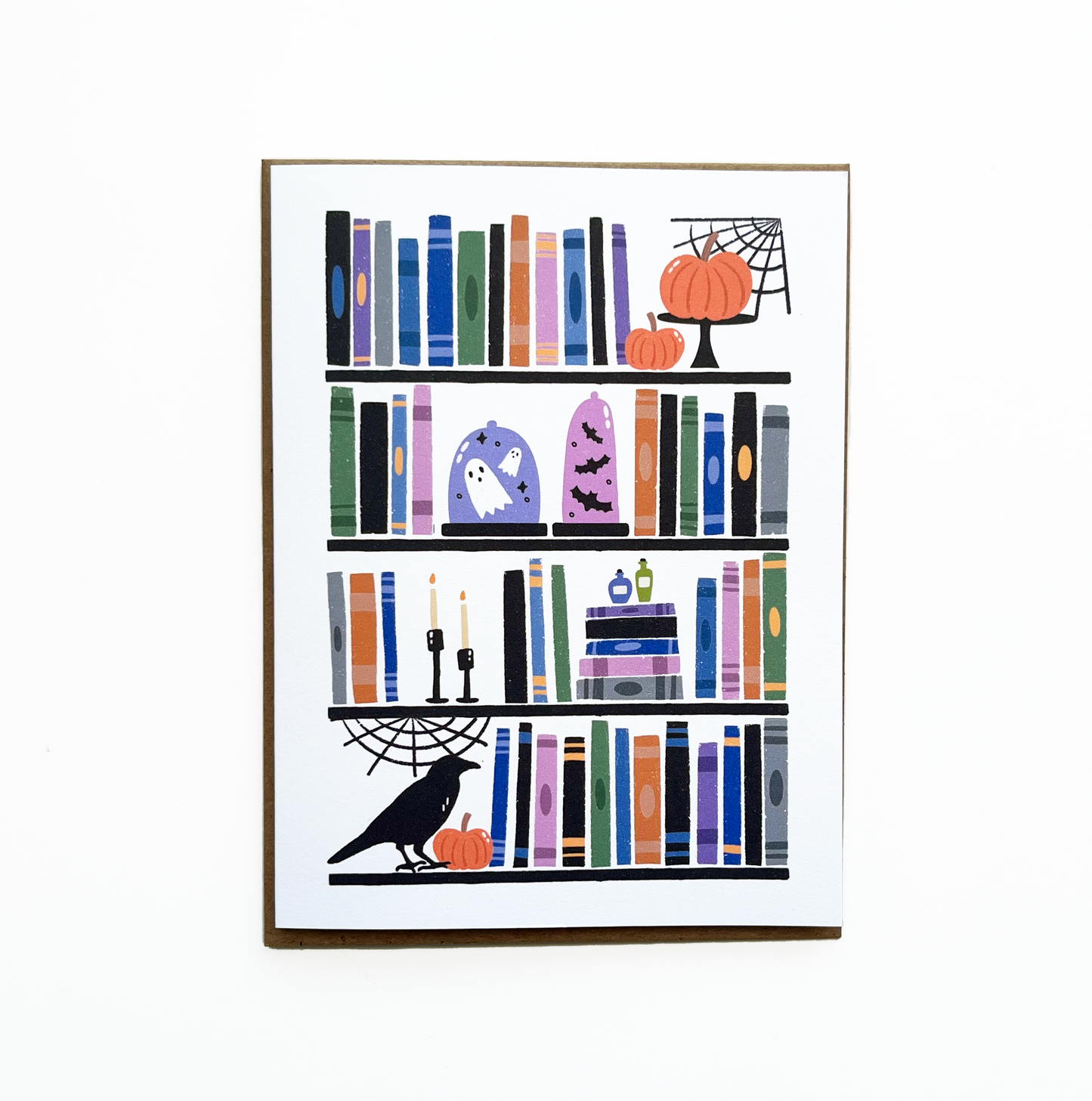 Halloween Spooky Bookshelf Card