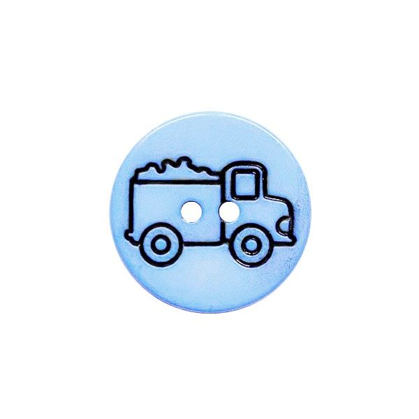 Children's Button with Truck Print