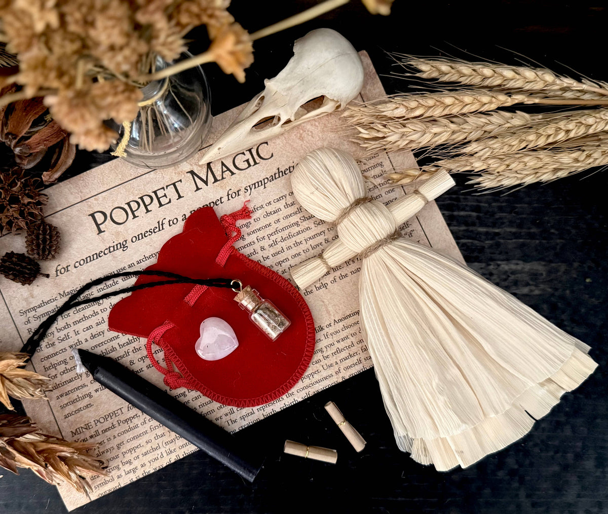 Poppet Ritual Set / Corn Husk Folk Doll Kit