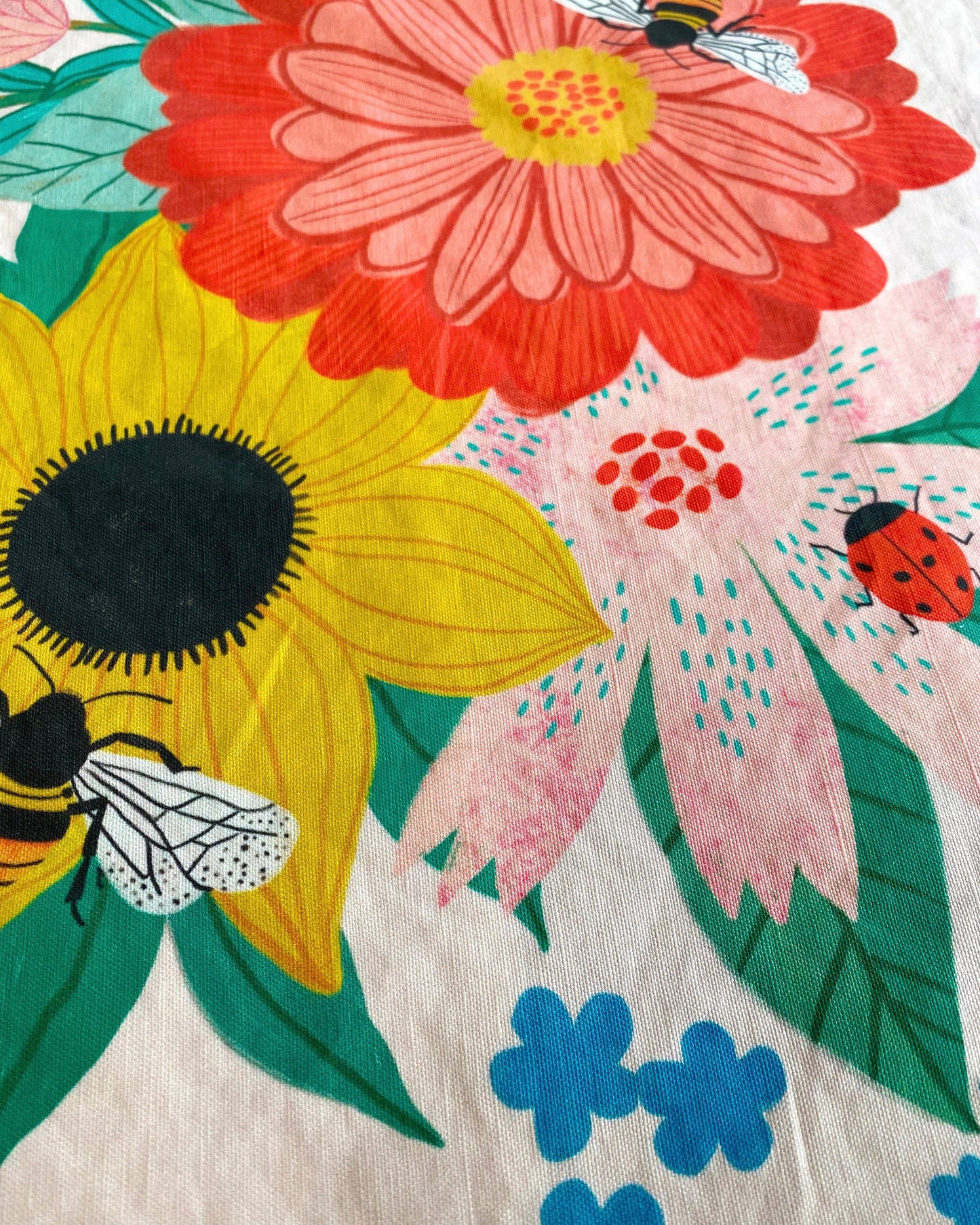 Bee Garden Tea Towel