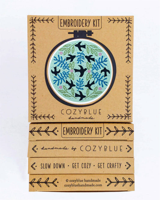 Blackbird embroidery kit