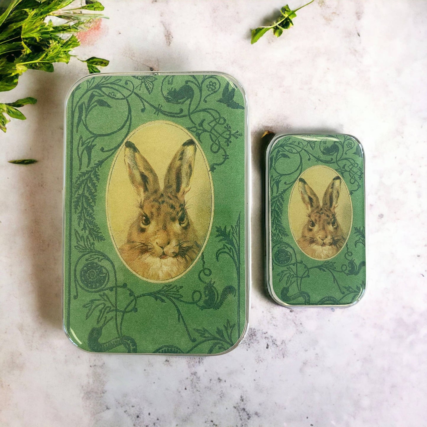 Vintage Bunny Notions Storage Tin