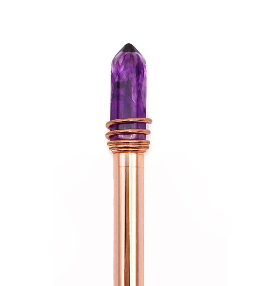 MYSTIC CRYSTAL PEN - AMETHYST/ROSE GOLD