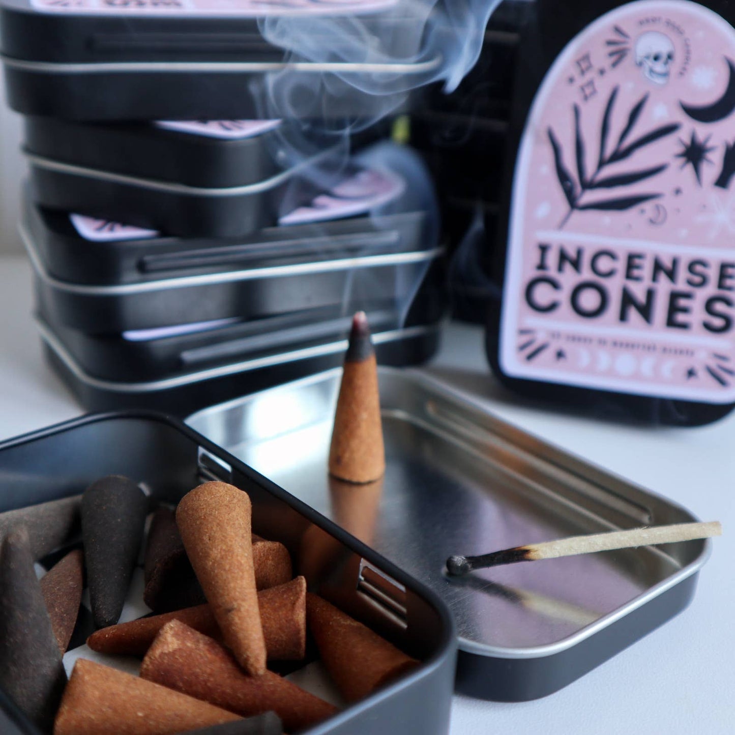 Incense Cones in Tin