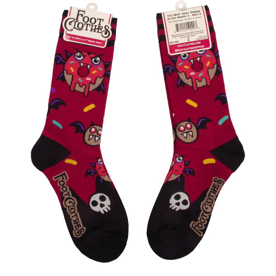 Vampire Donut Crew Socks