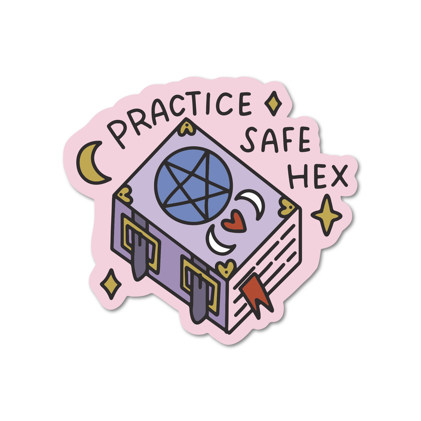 Practice Safe Hex Vinyl Sticker