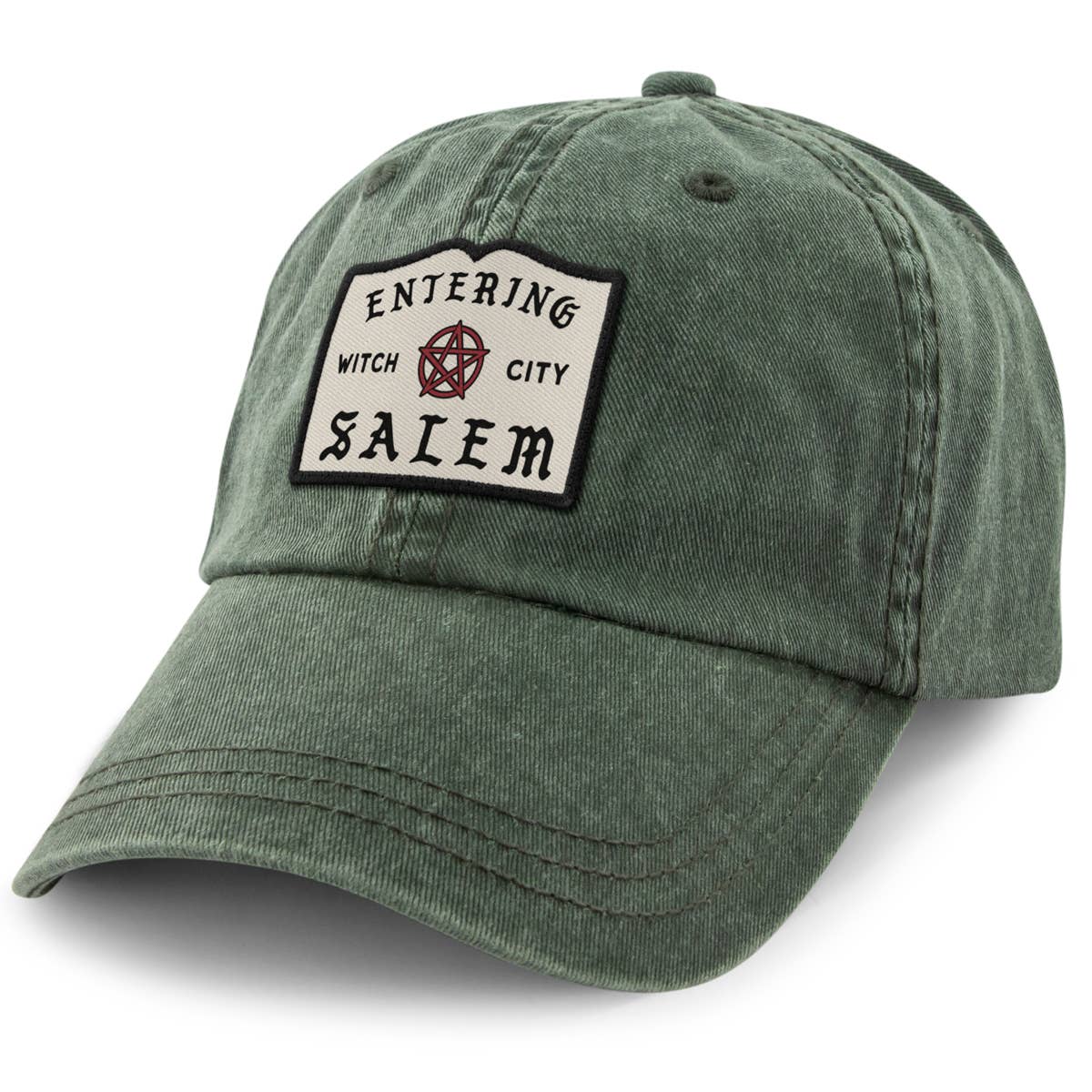 Entering Salem Washed Baseball Hat in Navy