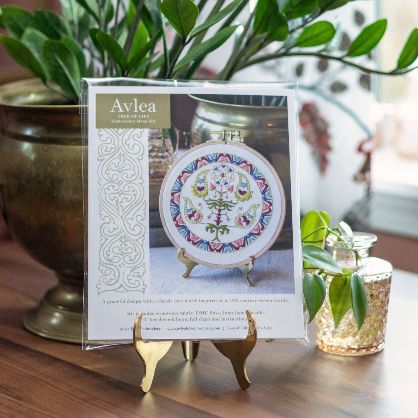 Tree of Life embroidery hoop kit