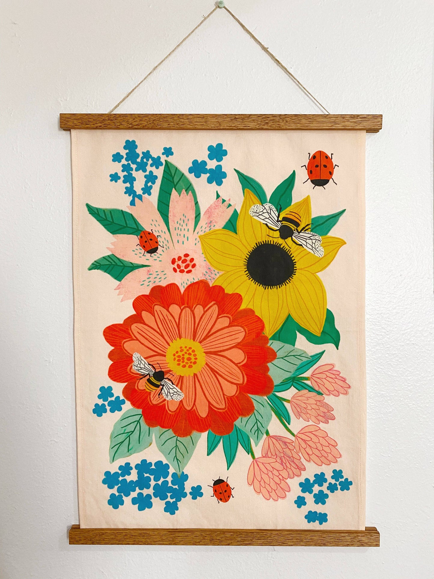 Bee Garden Tea Towel