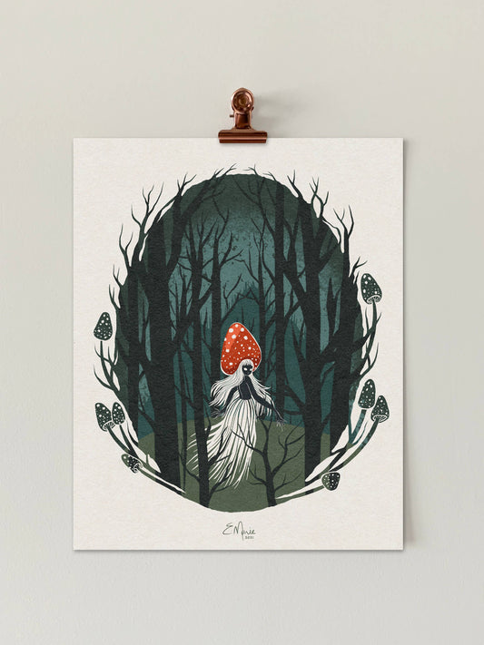 Forest Mushie 8x10 Art Print | witchy | cottagecore  cryptid