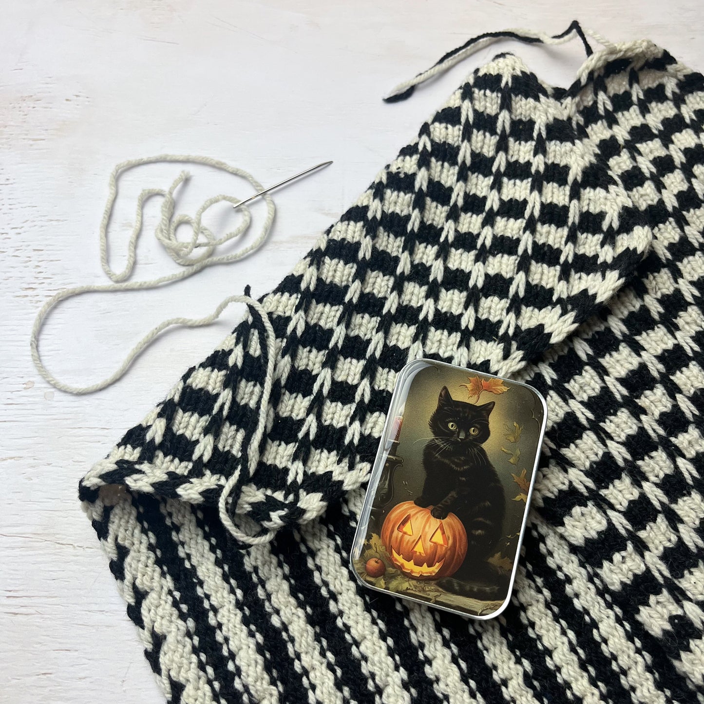 Exclusive Pumpkin Kitty Notions Tin