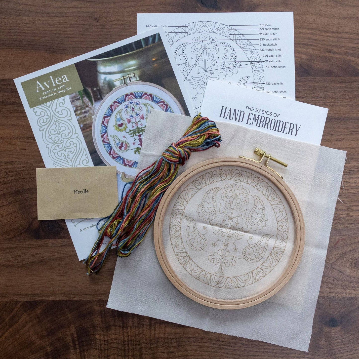 Tree of Life embroidery hoop kit