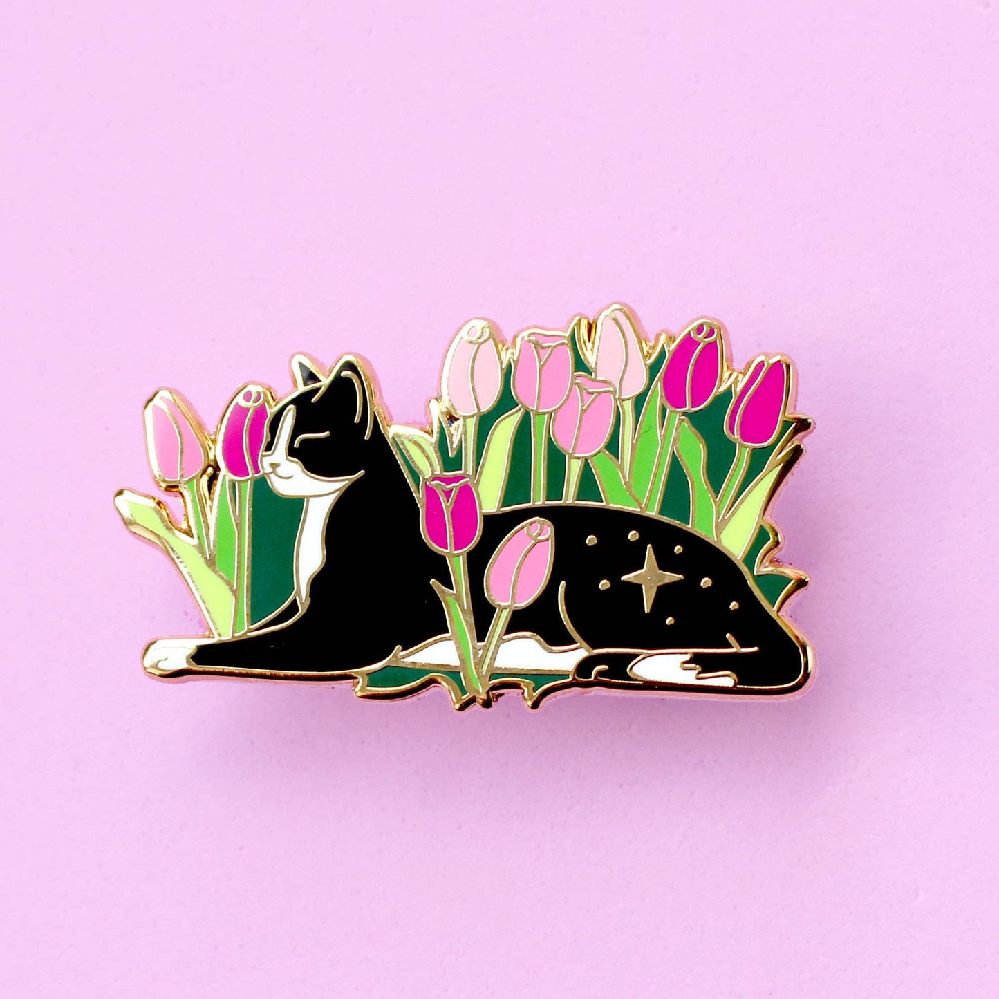 Tulip Cat Enamel Pin