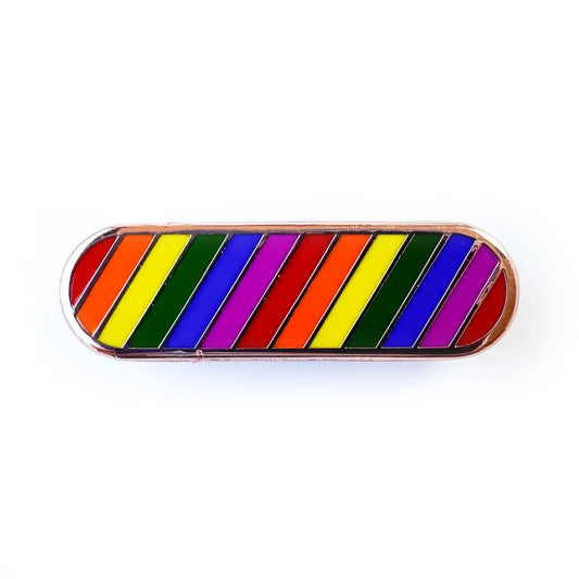 Rainbow Pride Plaque Enamel Pin