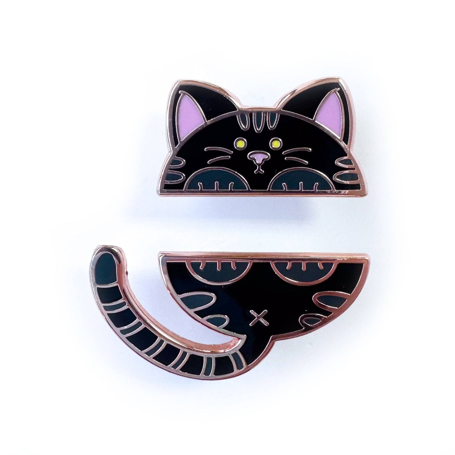 Black Cat Pride Pal Enamel Pin Set