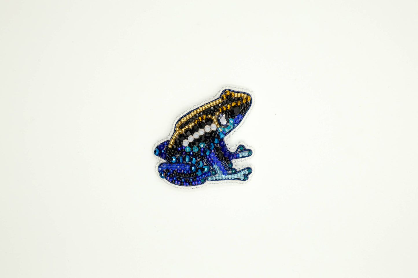 Bead Embroidery Kit: DIY Seed Bead Frog Brooch