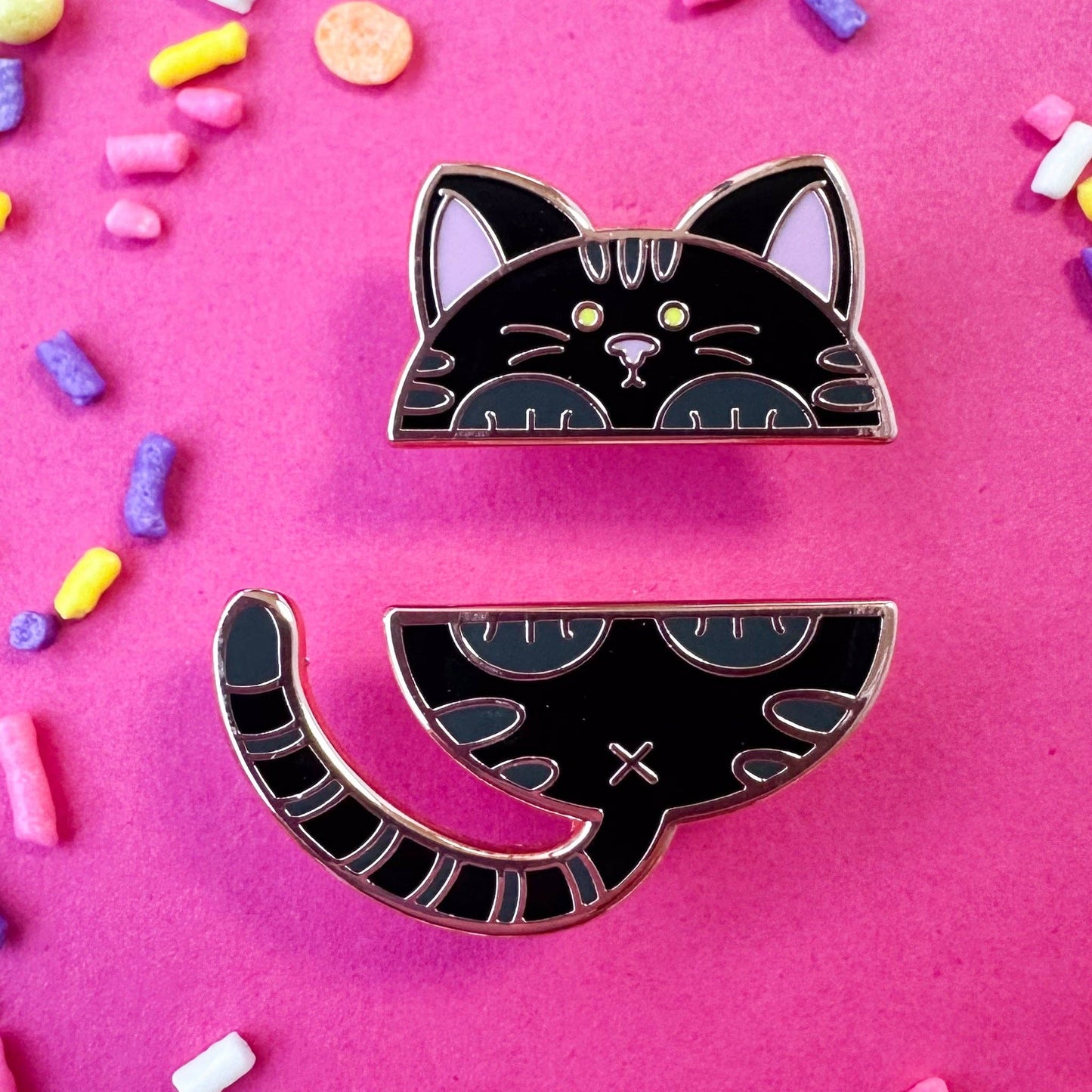 Black Cat Pride Pal Enamel Pin Set