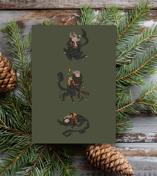 Cute Krampus Holiday Card