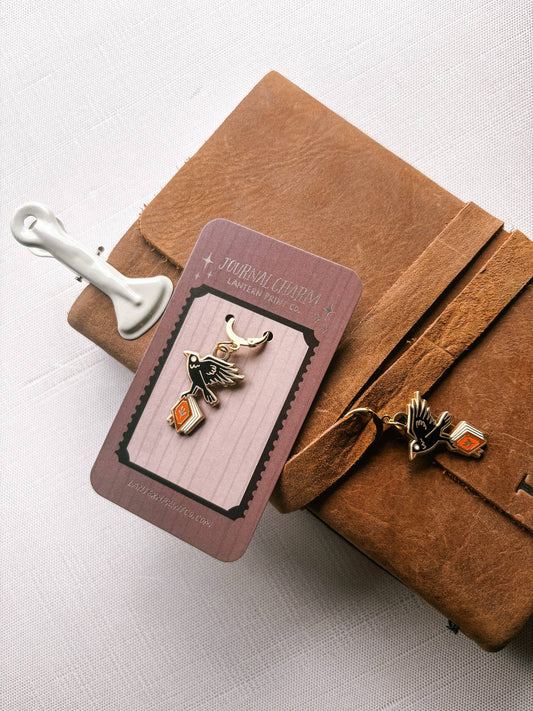 The Book Thief (Crow) Charm or Removable Stitch Marker