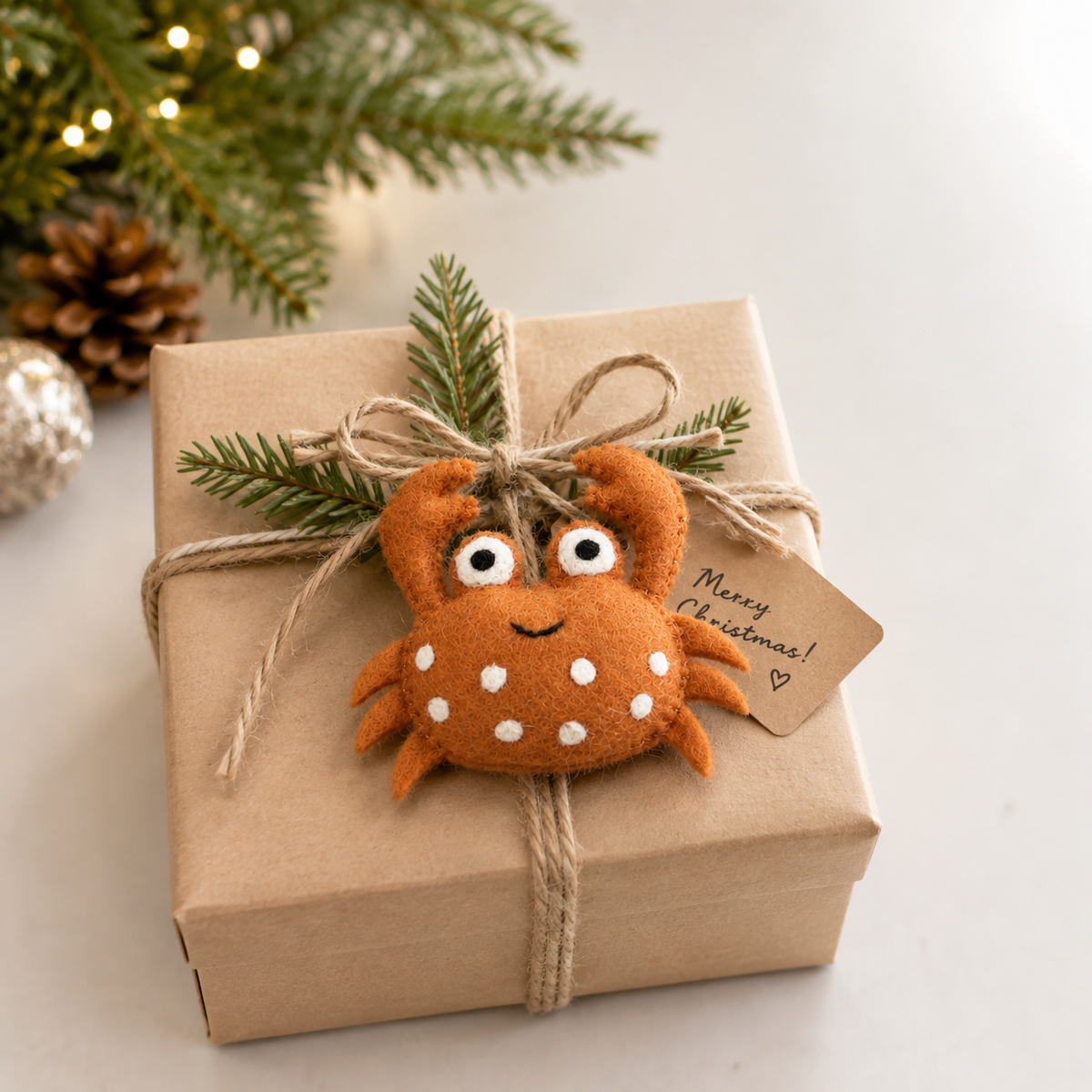 Felt Crab Ornament