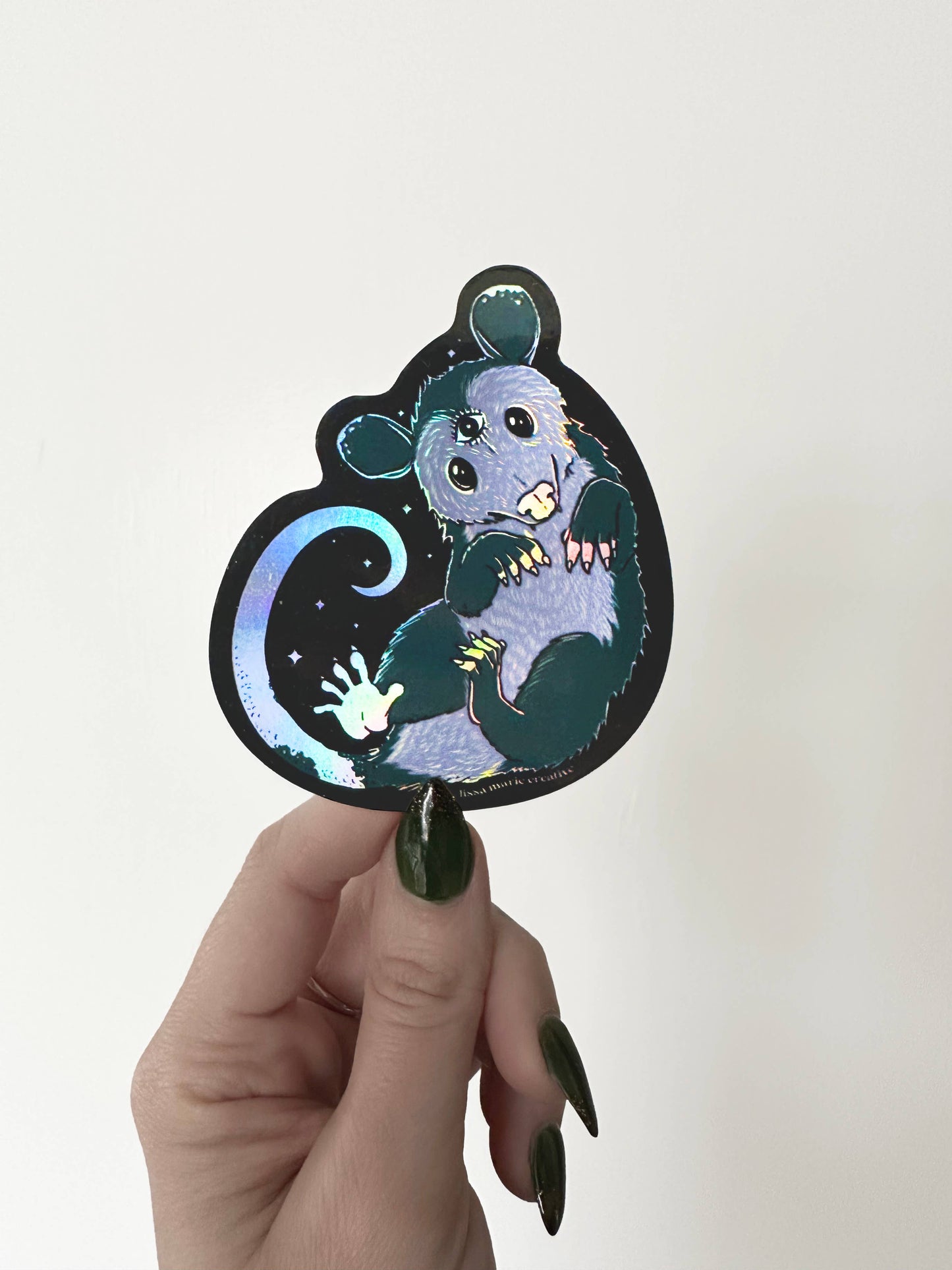 Cosmic Opossum Holo Sticker | witchy | possum | holographic
