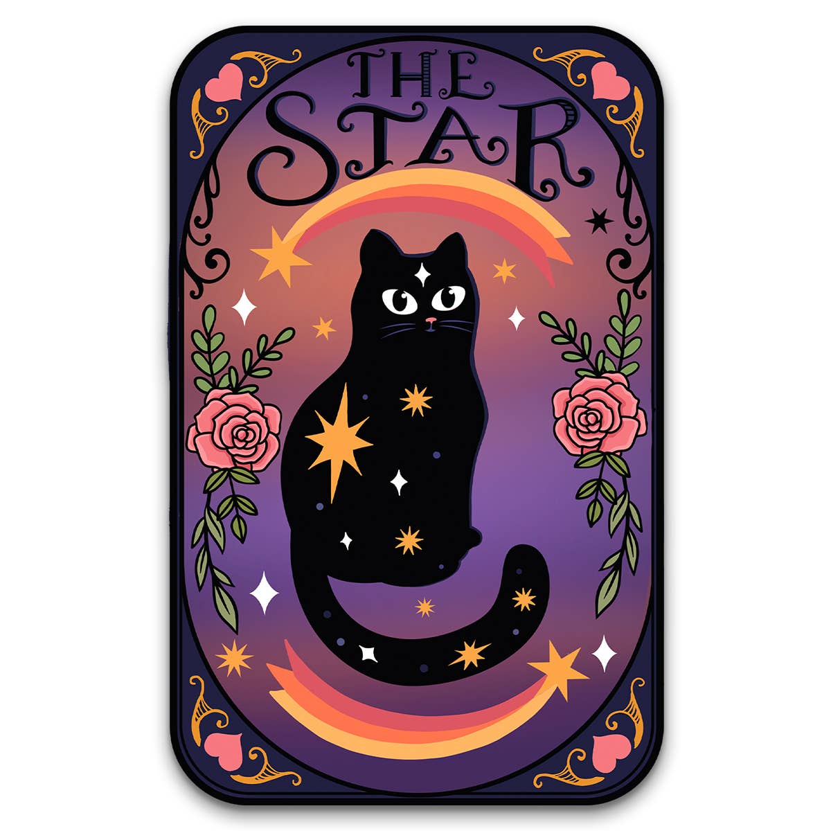 Cat The Star Tarot Card Sticker