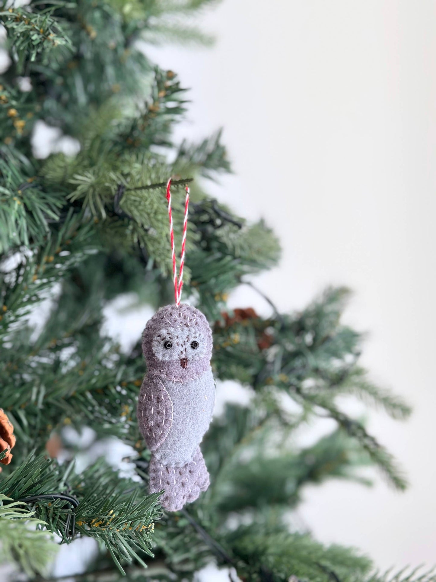 Hand-Stitched Owl Ornament