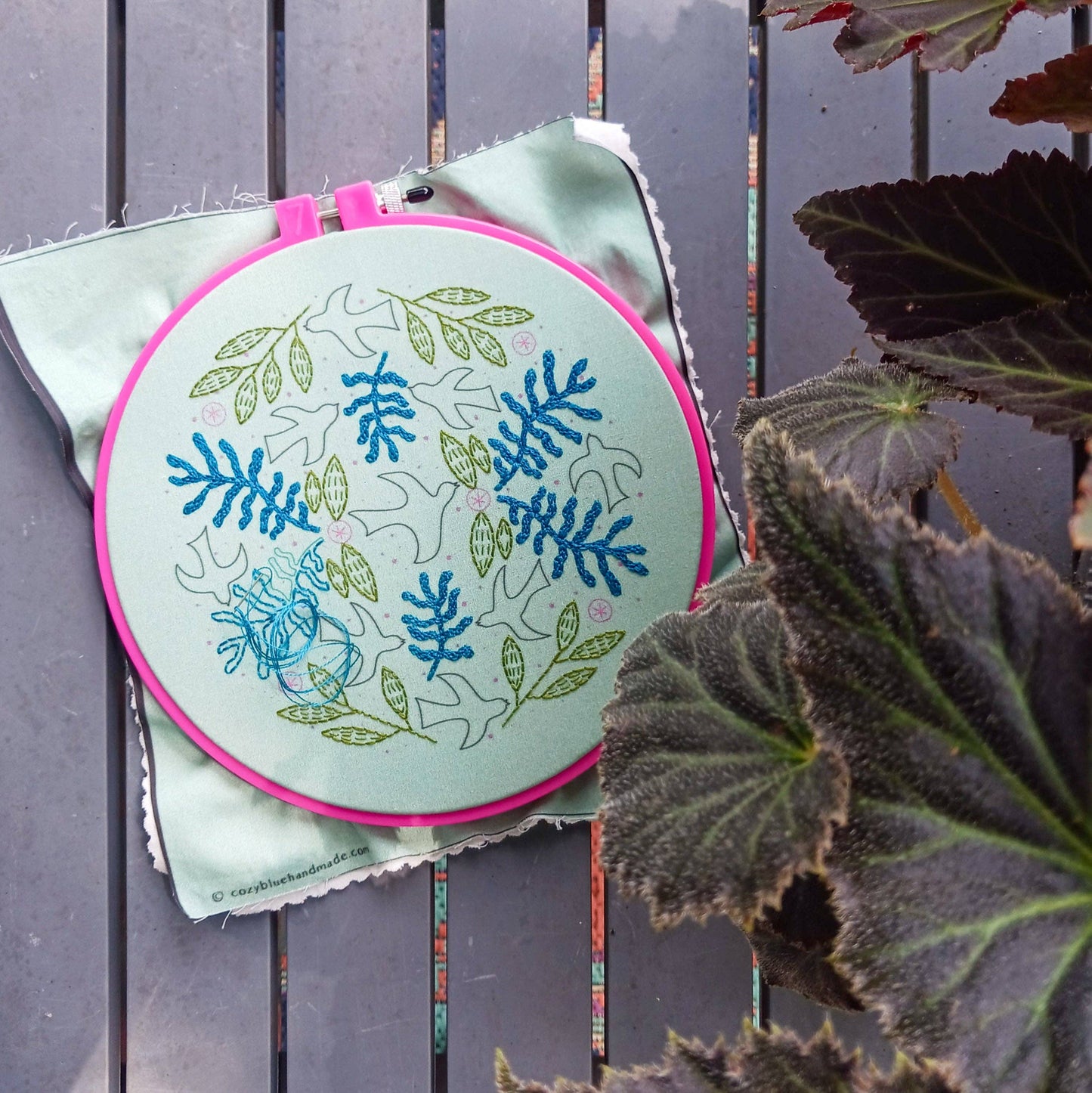 Blackbird embroidery kit