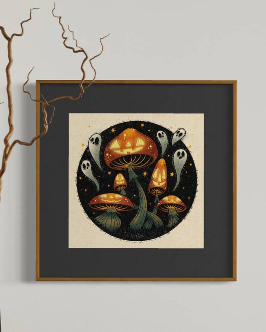 Wicked Woods 8x8 Art Print | spooky | cottagecore | mushroom