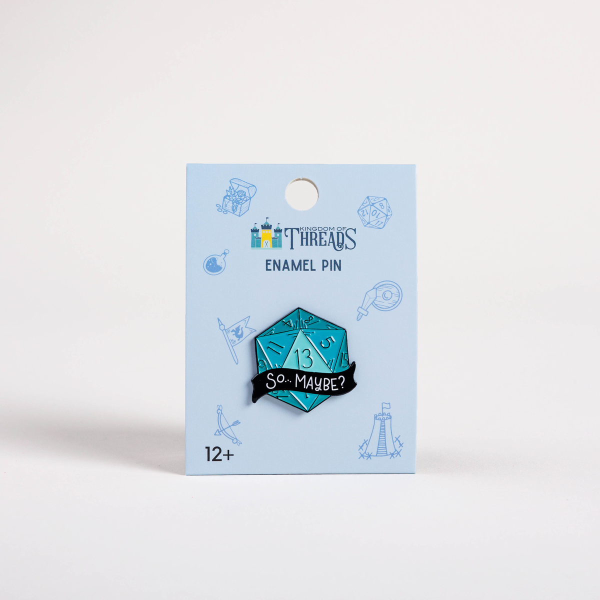 So…Maybe? D20 Enamel Pin