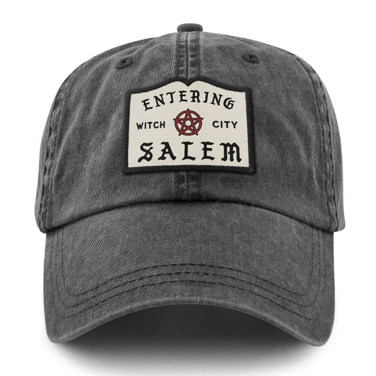 Entering Salem Washed Baseball Hat in Navy