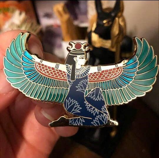 Winged Isis - Egyptian Goddess - Ancient Egypt Collection Enamel Pin