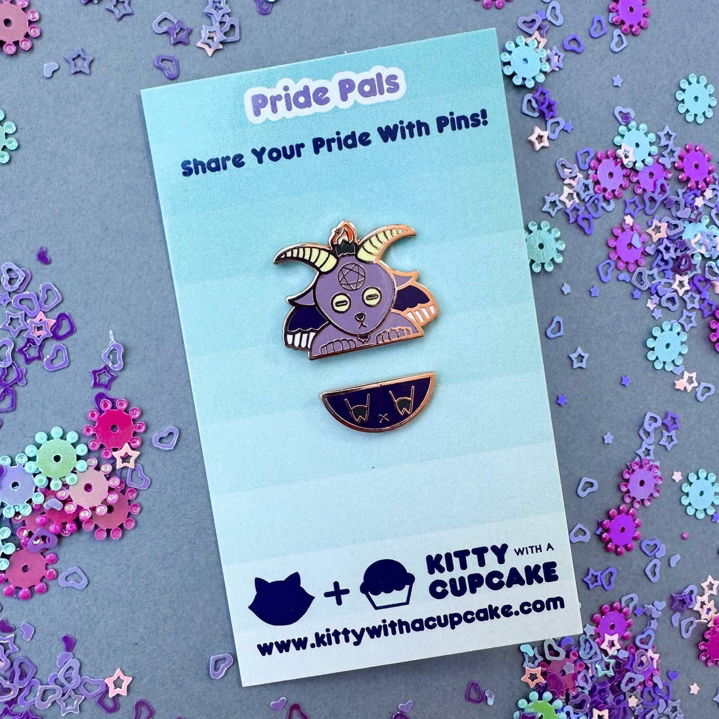 Baphomet Pride Pal Enamel Pin Set