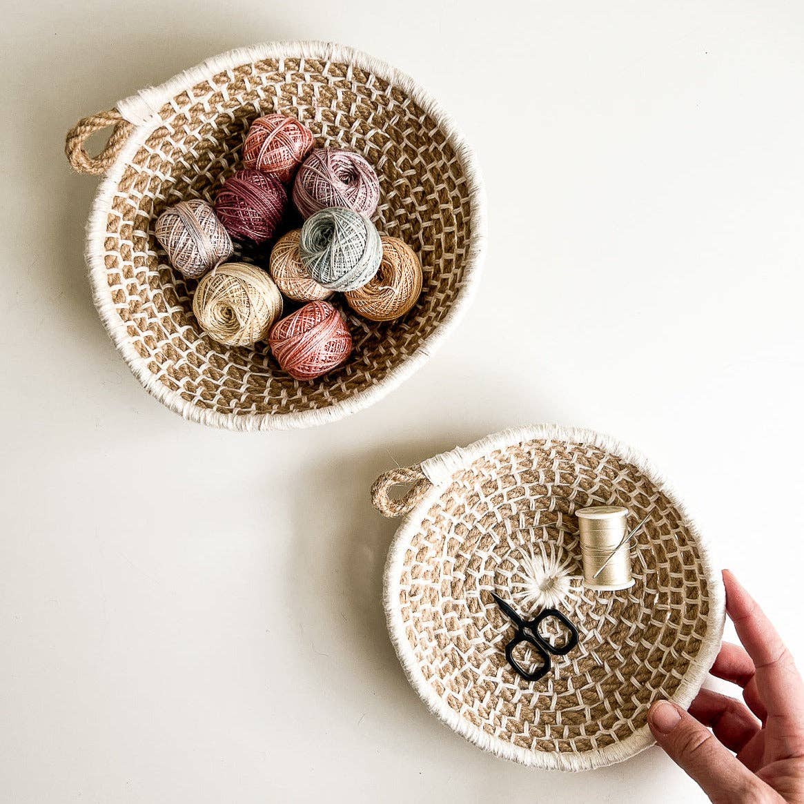 Naomi Nesting Bowls Kit: Jute with Ivory