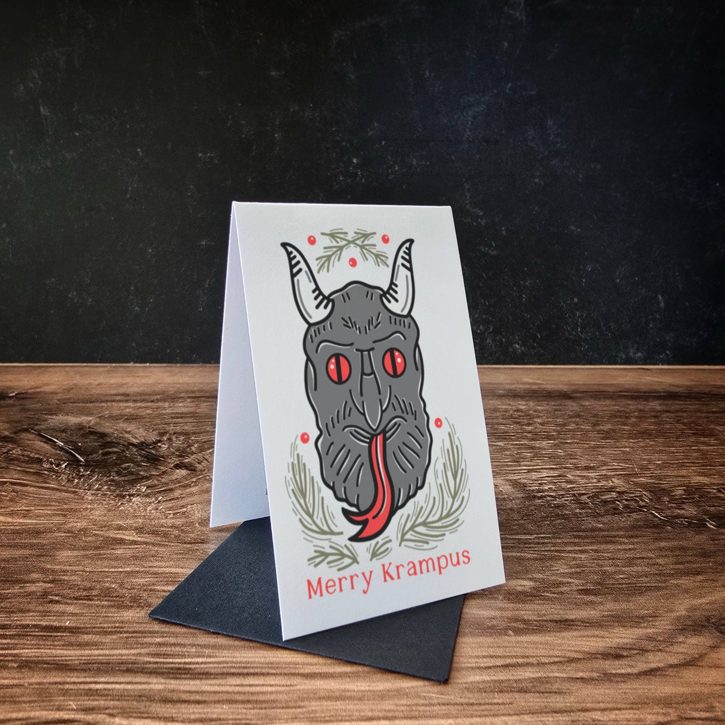 Mini Greeting Card: Christmas Merry Krampus