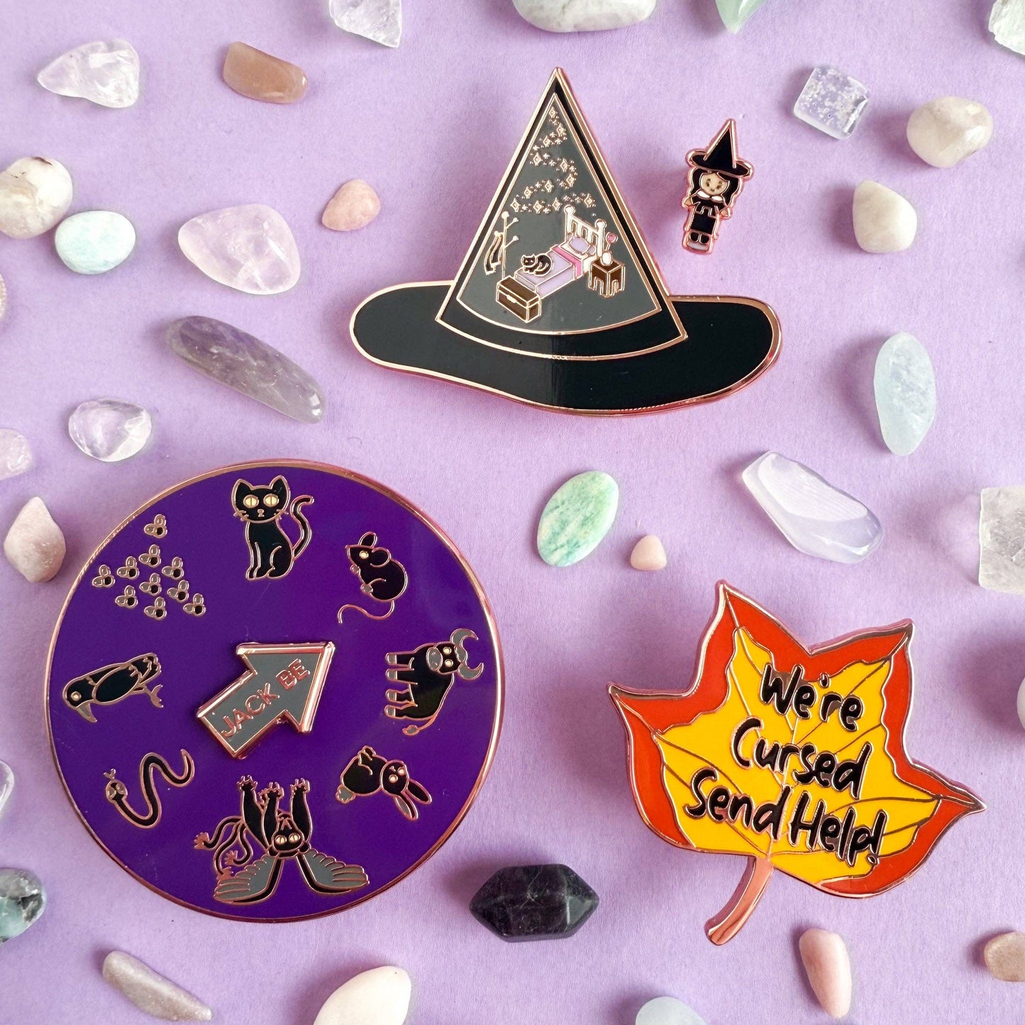 Verity Vox Hat Enamel Pin Set