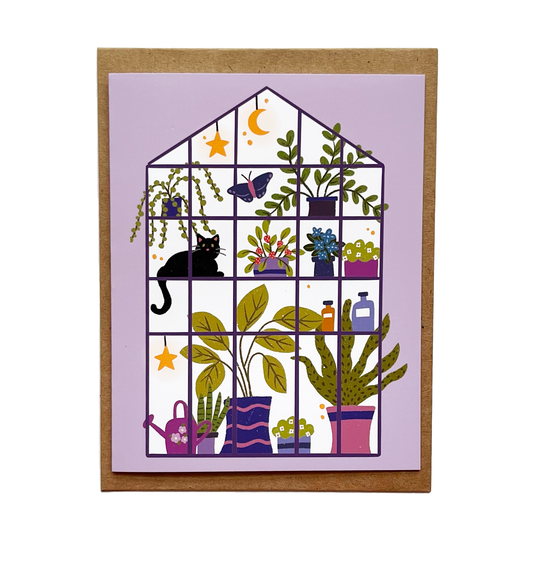 Cozy Magical Greenhouse Card