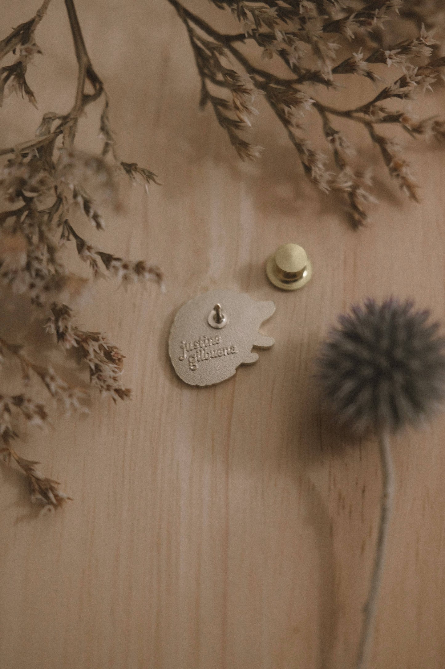 Hedgehog Enamel Pin (With Locking Clasp)