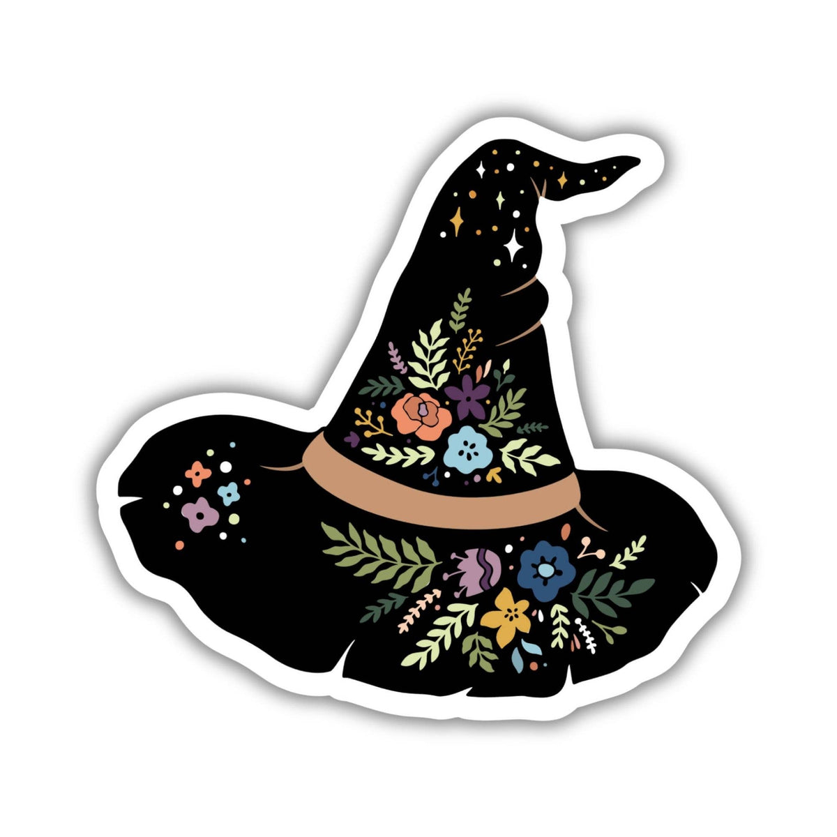 Magical Boho Witch Hat Sticker, 3-inch