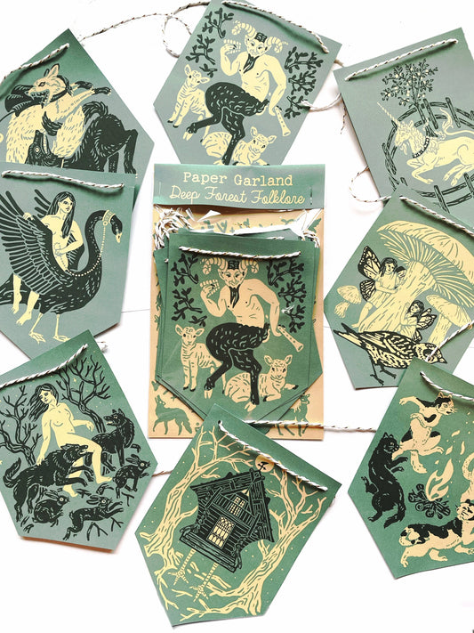 Deep Forest Folklore Paper Garland