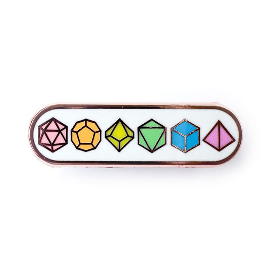 Dice Personality Plaque Enamel Pin